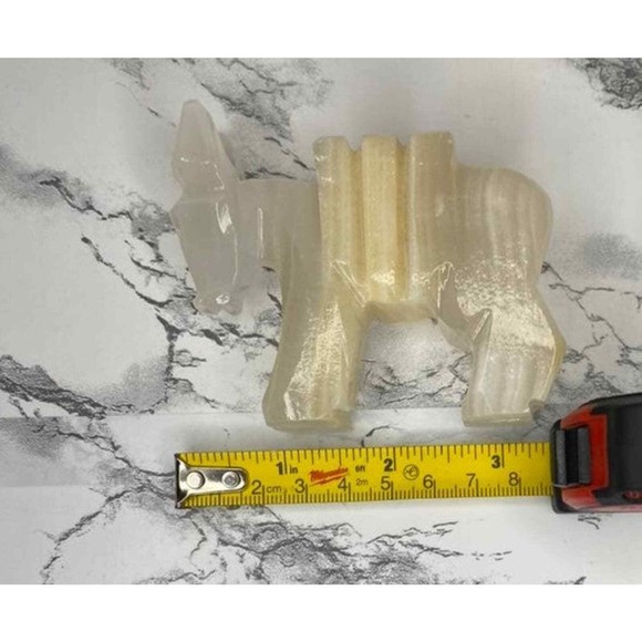 Vintage natural hand carved Agate & Oynx burro family (Mexico) - Picture 5 of 9